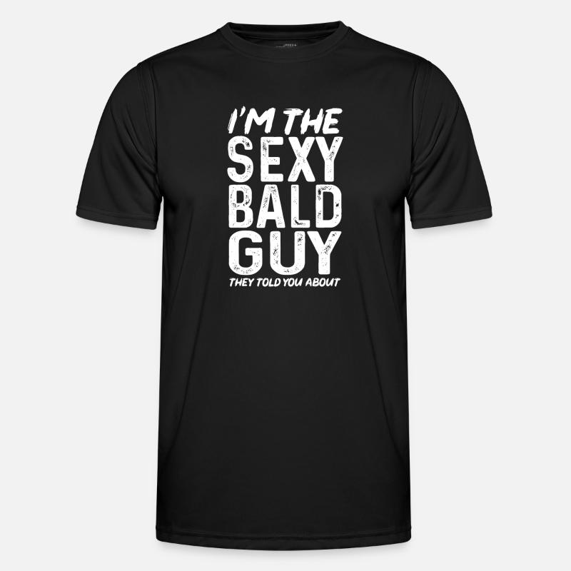 Glatze Kahlköpfigkeit Bart Glatzkopf - Männer Funktions-T-Shirt - Schwarz