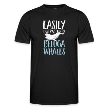 Weißwal Beluga Wal - Männer Funktions-T-Shirt - Schwarz - Vorne - AI Model Male 178 dark (178cm)