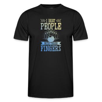 Bowling drôle de dicton - T-shirt sport Homme - noir - Devant - AI Model Male 178 dark (178cm)