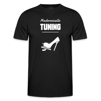 Mademoiselle tuning - T-shirt sport Homme - noir - Devant - AI Model Male 178 dark (178cm)