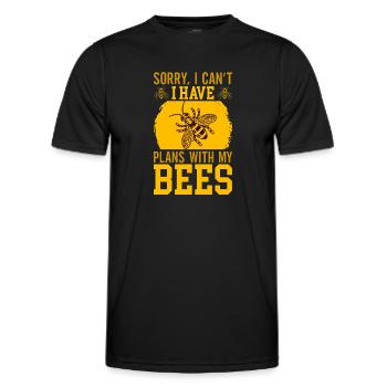 Apiculture Cours d’apiculture Association des apiculteurs Apiculteurs - T-shirt sport Homme - noir - Devant - AI Model Male 178 dark (178cm)