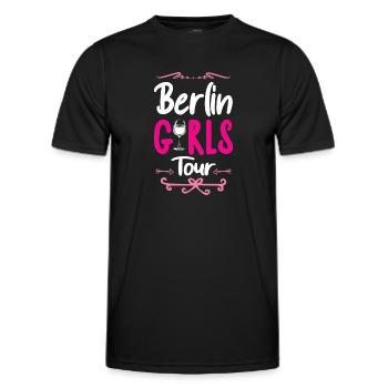 Berlin Girls Tour - Männer Funktions-T-Shirt - Schwarz - Vorne - AI Model Male 178 dark (178cm)