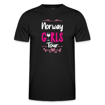 Norwegen Girls Tour - Männer Funktions-T-Shirt - Schwarz - Vorne - AI Model Male 178 dark (178cm)