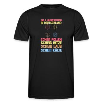 Die 4 Jahreszeiten In Deutschland - Männer Funktions-T-Shirt - Schwarz - Vorne - AI Model Male 178 dark (178cm)