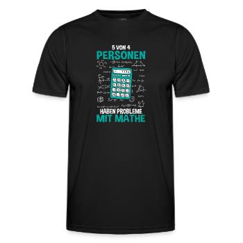 Mathe Mathematik Lehrer Rechner - Männer Funktions-T-Shirt - Schwarz - Vorne - AI Model Male 178 dark (178cm)