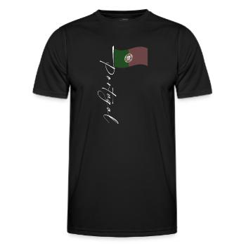 Portugal Landesfarben Herkunft Lissabon Reise - Männer Funktions-T-Shirt - Schwarz - Vorne - AI Model Male 178 dark (178cm)