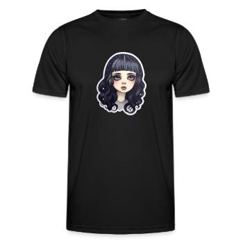 Süßes Goth Girl Gothic Mystisch - Männer Funktions-T-Shirt - Schwarz - Vorne - AI Model Male 178 dark (178cm)