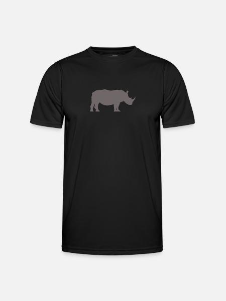 Rhino Profile Grey - Men's Functional T-Shirt - black