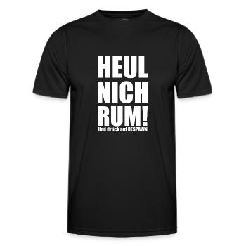 Saying "don't cry around - press RESPAWN"-wob - Men's Functional T-Shirt - black - Front - AI Model Male 178 dark (178cm)