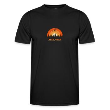 Vintage Alta Utah Fan rétro Cool coucher de soleil nature sauvage - T-shirt sport Homme - noir - Devant - AI Model Male 178 dark (178cm)