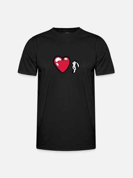 Bunny with Heart 3 - Men's Functional T-Shirt - black