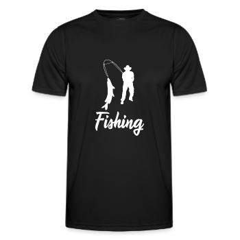 Pêche pêche pêche - T-shirt sport Homme - noir - Devant - AI Model Male 178 dark (178cm)