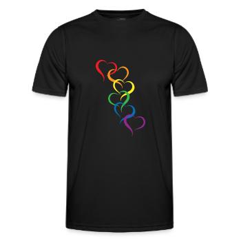 LGBT Cadeau sort Amis Pride Droits - T-shirt sport Homme - noir - Devant - AI Model Male 178 dark (178cm)