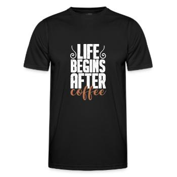 Café buveurs de café Amateurs de café - T-shirt sport Homme - noir - Devant - AI Model Male 178 dark (178cm)