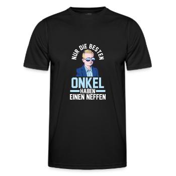Onkel und Neffe - Männer Funktions-T-Shirt - Schwarz - Vorne - AI Model Male 178 dark (178cm)