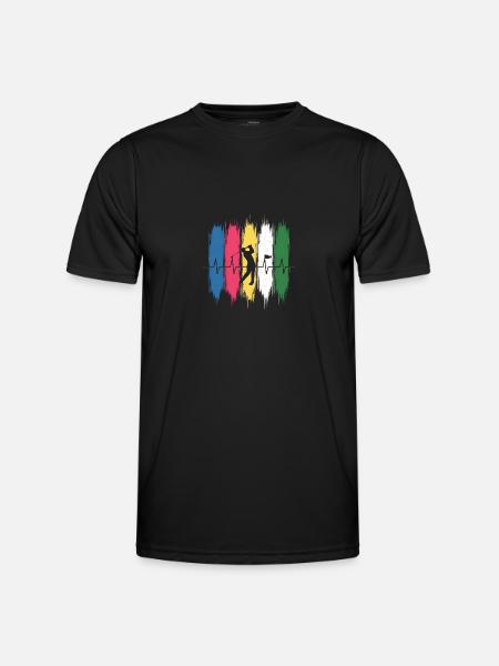 Golf Heartbeat - Men's Functional T-Shirt - black
