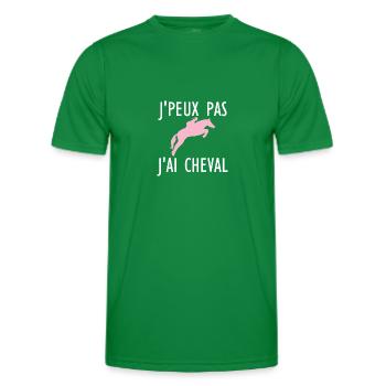 I can't I have Horse f - Men's Functional T-Shirt - kelly green - Front - AI Model Male 178 dark (178cm)