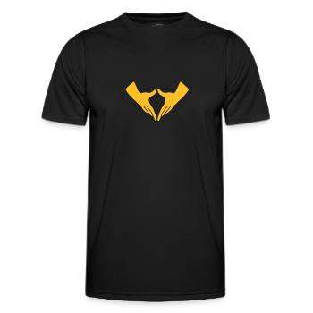 Vulva Hand Zeichen Yoni Mudra Yoga - Männer Funktions-T-Shirt - Schwarz - Vorne - AI Model Male 178 dark (178cm)