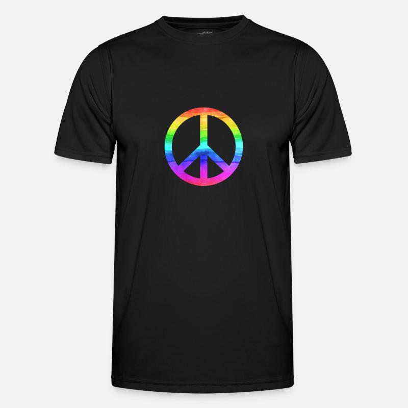Peace Zeichen Symbol Männer Funktions-T-Shirt