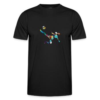 Calcio, Calciatore, Calcio femminile, graffiti - Maglietta sportiva per uomo - nero - Fronte - AI Model Male 178 dark (178cm)