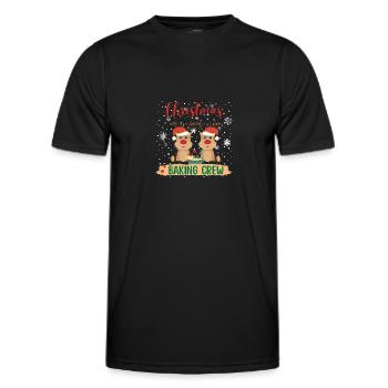 christmas baking crew - süße Weihnachtsrentiere - Männer Funktions-T-Shirt - Schwarz - Vorne - AI Model Male 178 dark (178cm)