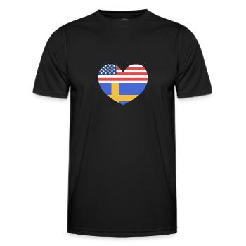Sweden Swedish - Men's Functional T-Shirt - black - Front - AI Model Male 178 dark (178cm)