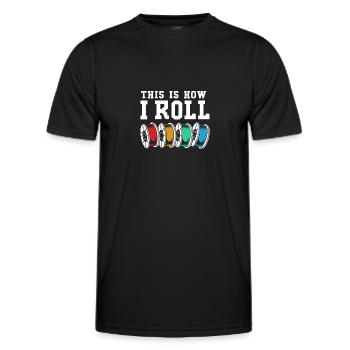3D Printing Printing Prototype - Men's Functional T-Shirt - black - Front - AI Model Male 178 dark (178cm)