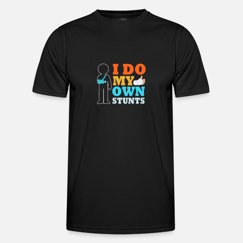 Gebrochener Arm Knochen Knochenbruch - Männer Funktions-T-Shirt - Schwarz