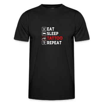 Tattoo Artist Tattoo Artist Tattooed Tattoo - Men's Functional T-Shirt - black - Front - AI Model Male 178 dark (178cm)