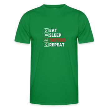 Tattoo Künstler Tätowierer Tätowiert Tätowierung - Männer Funktions-T-Shirt - Kelly Green - Vorne - AI Model Male 178 dark (178cm)