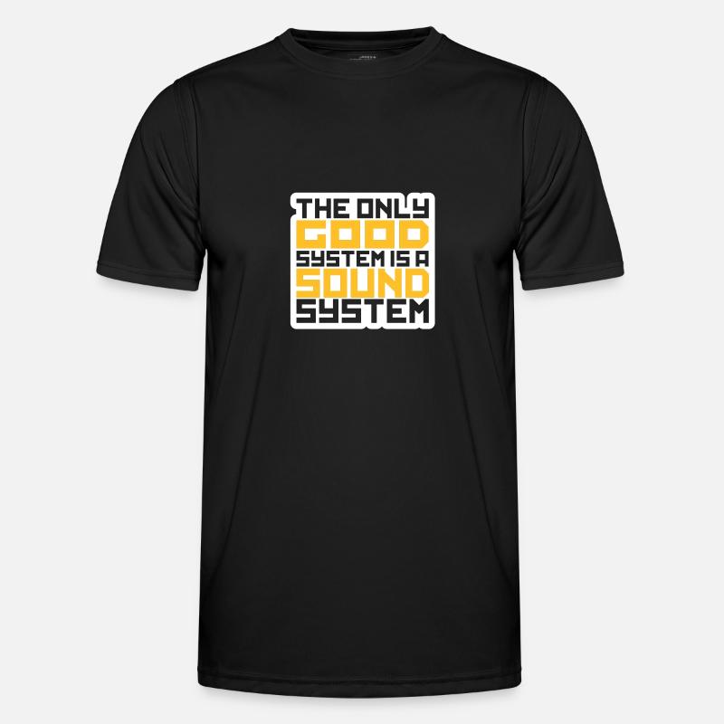 soundsystem - Männer Funktions-T-Shirt - Schwarz