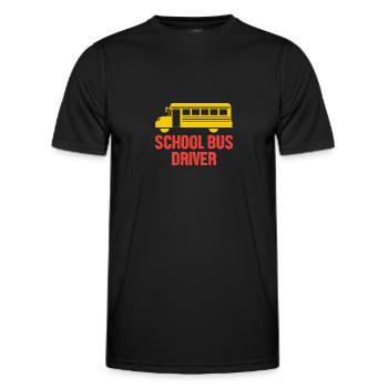 Schulbusfahrer Schulbus - Männer Funktions-T-Shirt - Schwarz - Vorne - AI Model Male 178 dark (178cm)