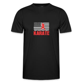 Karate Selbstverteidigung Kampfsport - Männer Funktions-T-Shirt - Schwarz - Vorne - AI Model Male 178 dark (178cm)