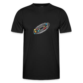 Universe Solar System - Men's Functional T-Shirt - black - Front - AI Model Male 178 dark (178cm)