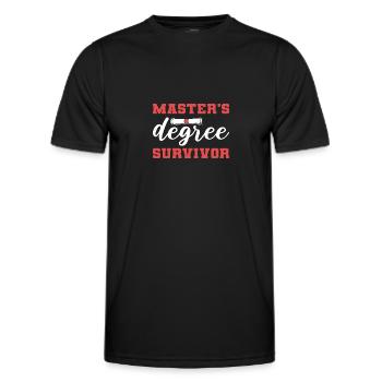 Master Studium Abschlussfeier - Männer Funktions-T-Shirt - Schwarz - Vorne - AI Model Male 178 dark (178cm)