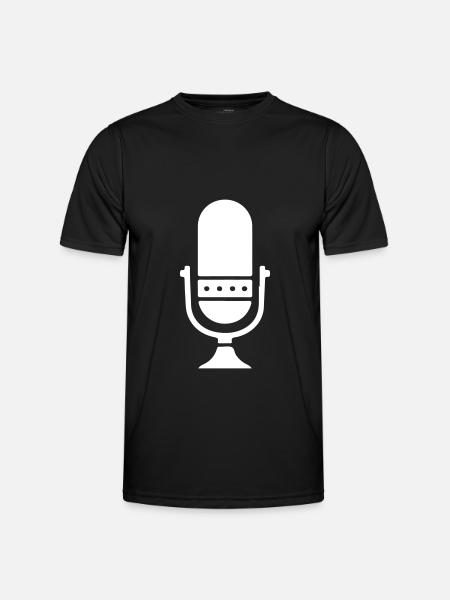 Microphone Podcast - T-shirt sport Homme - noir