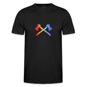 Hache - T-shirt sport Homme - noir - Devant - AI Model Male 178 dark (178cm)