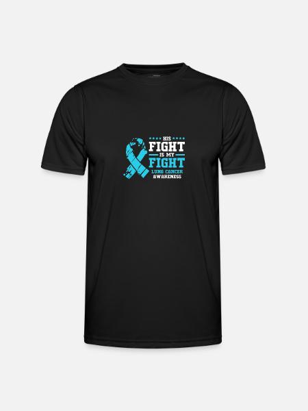 Lung Cancer Husband - Men's Functional T-Shirt - black