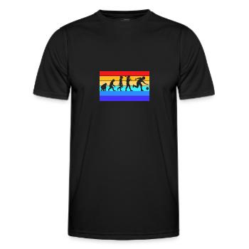 Bowling Bowler Bowling Skittles Bowling Ball - Men's Functional T-Shirt - black - Front - AI Model Male 178 dark (178cm)