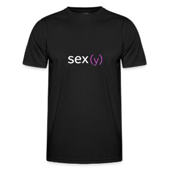 sex(y) - Männer Funktions-T-Shirt - Schwarz - Vorne - AI Model Male 178 dark (178cm)
