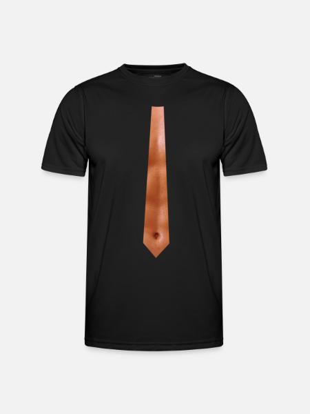 Sixpack, Mann, Muskel, Krawatte - Männer Funktions-T-Shirt - Schwarz