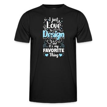 Illustrateur Dessinateur Dessin - T-shirt sport Homme - noir - Devant - AI Model Male 178 dark (178cm)