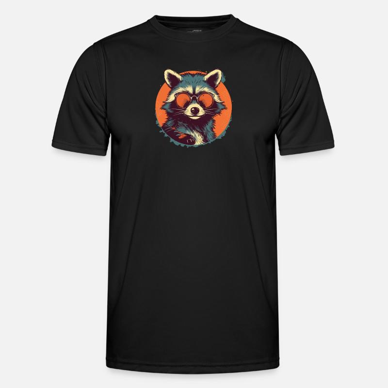 raccoon sunglasses dandruff ringtail Men's Functional T-Shirt