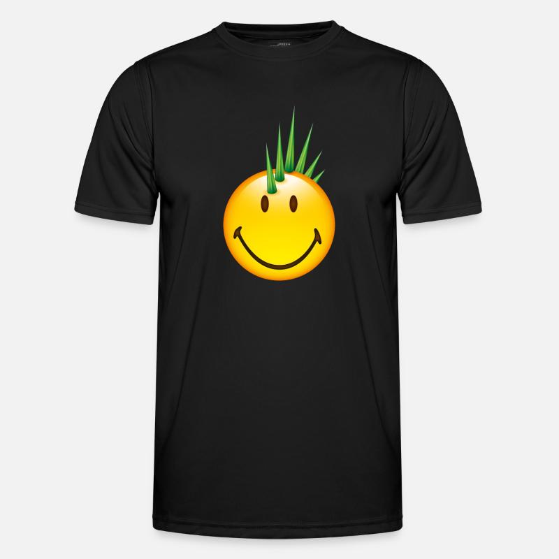 Smiley Punk Männer Funktions-T-Shirt