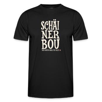 Schäiner Bou - Männer Funktions-T-Shirt - Schwarz - Vorne - AI Model Male 178 dark (178cm)