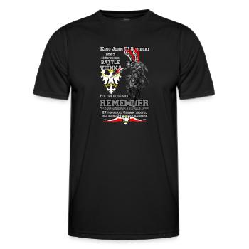 Schlacht um Wien - Bitwa o wieden -Jan Sobieski - Männer Funktions-T-Shirt - Schwarz - Vorne - AI Model Male 178 dark (178cm)