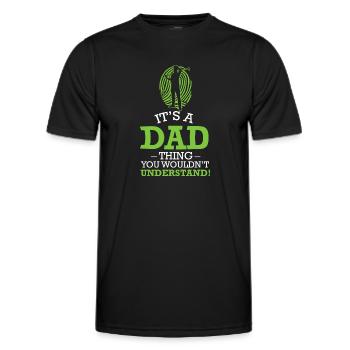 Golf Dad Golfspieler Golfer Golfball Golfen - Männer Funktions-T-Shirt - Schwarz - Vorne - AI Model Male 178 dark (178cm)