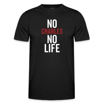 No Charles No Life - Männer Funktions-T-Shirt - Schwarz - Vorne - AI Model Male 178 dark (178cm)