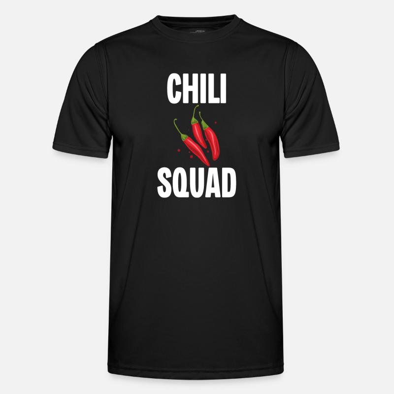 Chili Squad - Männer Funktions-T-Shirt - Schwarz