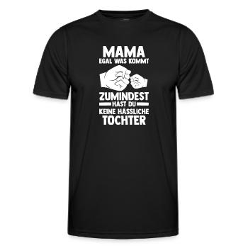 Tochter Muttertag Mutter Mama - Männer Funktions-T-Shirt - Schwarz - Vorne - AI Model Male 178 dark (178cm)